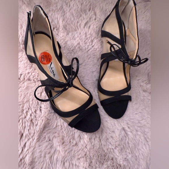 New Nina Heels Black & Sheer - Picture 2 of 2